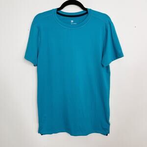 All In Motion Crew Neck Turquoise Tee Mens Small S Short Sleeve Tshirt Target